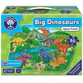 Puzzle de podea Dinozauri (50 piese) - Big Dinosaurs - Orchard Toys